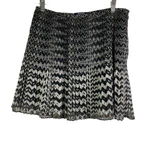 Madewell  Pleated Mini Skirt Chevron Print